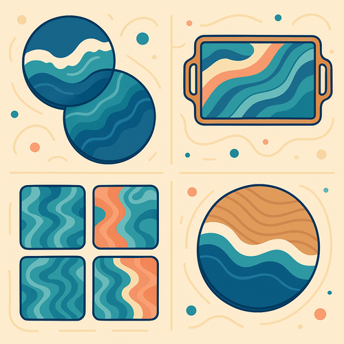Resin Coasters & Decorative Tray Patterns