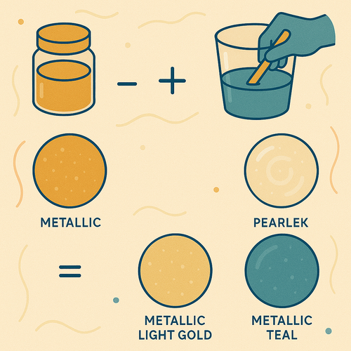Metallic & Pearl Pigment Mixing Chart for Resin
