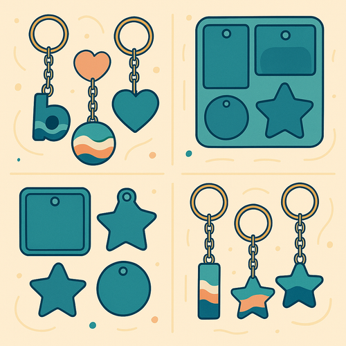 Resin Keychain & Charm Mold Collection